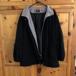 sz 2X EUC Gallery Woman rain coat with hood jacket